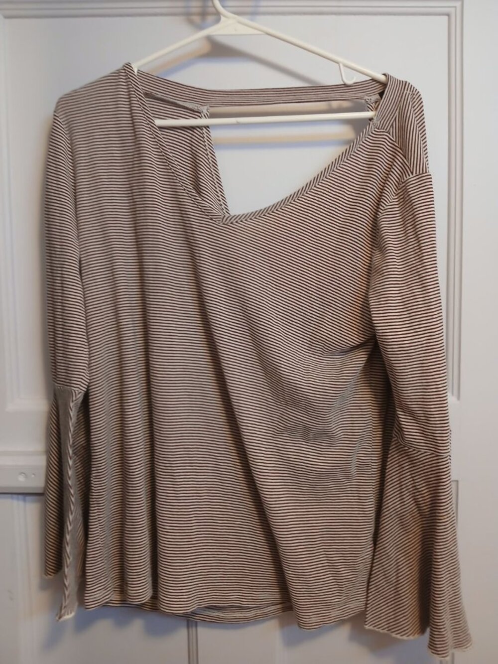 Cha Cha Vente Womens M Long Sleeve Striped Shirt